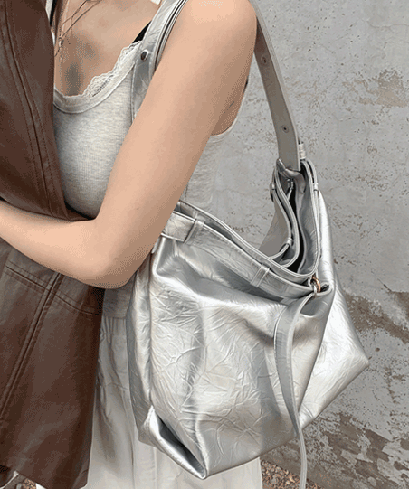 벨티드 보부상 숄더백 2color 빅 큰 가방